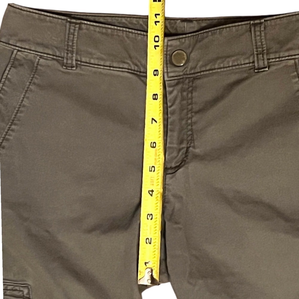 Athleta Cargo Pants Khaki Womens Size 4 Cropped Zip Pockets Casual Outdoor - Picture 4 of 10